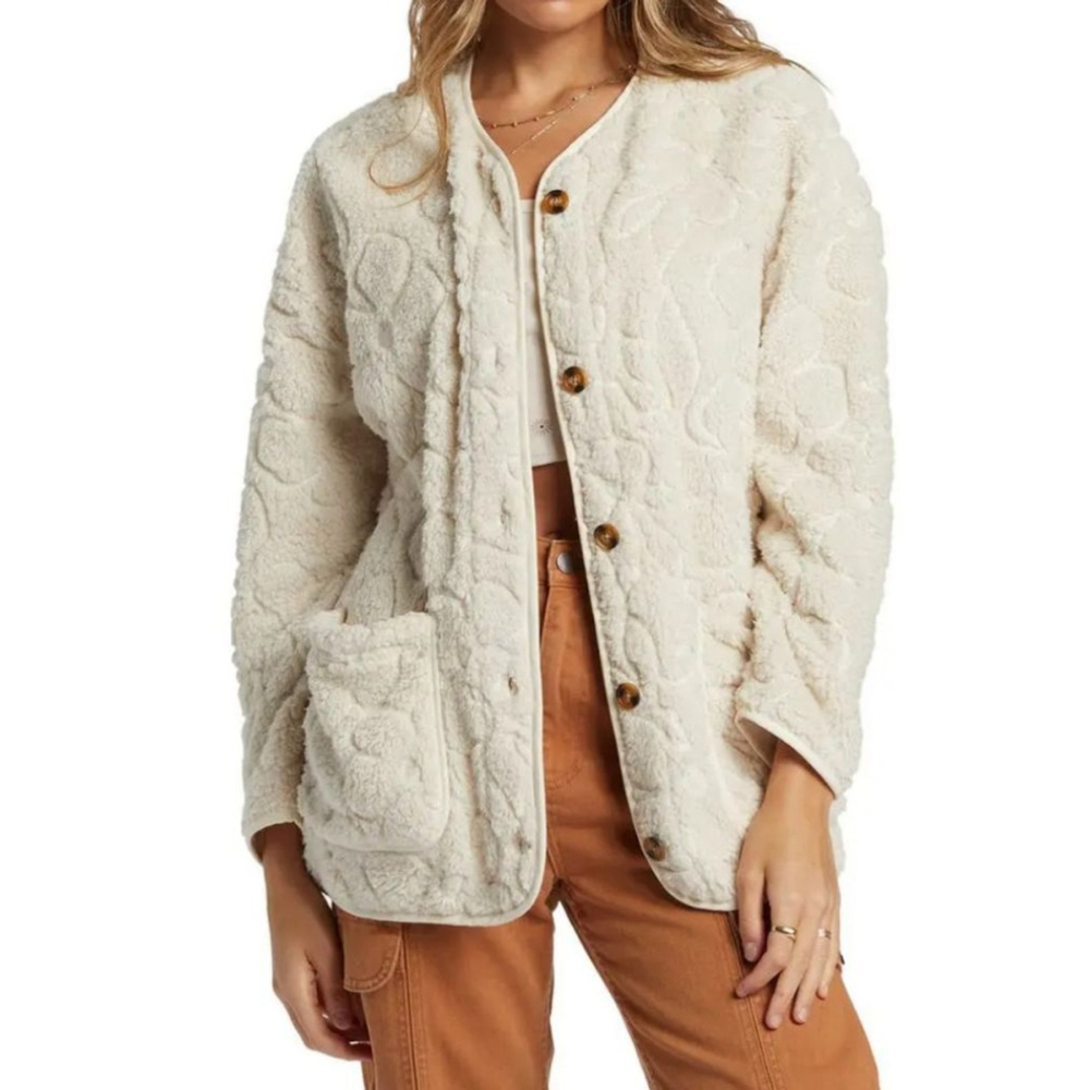 Women's Billabong Fireside Cozy Fleece Jacket. Size S